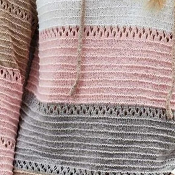 Plus 2X Cute Fall Hoodie Sweater Vibes - Neutral Tones - Picture 3 of 4